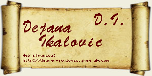 Dejana Ikalović vizit kartica